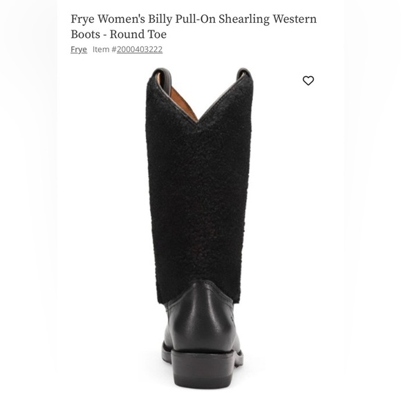 Frye Billy Pull-On Shearing Southwest Western Boots - Round Toe - Picture 3 of 16